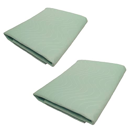 2er Pack Matratzenauflage (50 x 75 cm), Inkontinenzauflage, wasserdicht, waschbar - Saugvlies, Inkontinenzunterlage, Mint von TESTEL