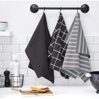 Küchentücher aus Baumwolle Uni, 3er-Set, 50 x 70 cm von TODAY