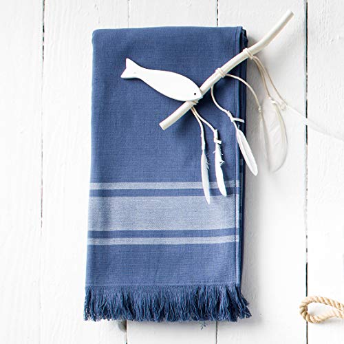 Today Fouta Badetuch, 100 x 190 cm, Ozeanblau von Today