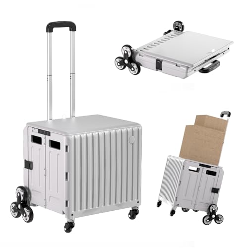 TODAYGO Treppensteigwagen mit Rädern: Faltbarer Rollwagen für Lehrer, Schulbedarf, Bücher, Kunstprojekte, Lebensmittelmessen, Treppen und Treppen, faltbarer Organizer mit Deckel, Kistenkorb, Regale TODAYGO Treppensteigwagen mit Rädern: Faltbarer Rollwagen für Lehrer, Schulbedarf, Bücher, Kunstprojekte, Lebensmittelmessen, Treppen und Treppen, faltbarer Organizer mit Deckel, Kistenkorb, Regale von TODAYGO