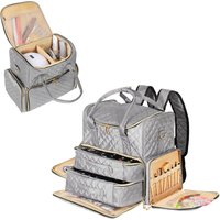Nagellack Aufbewahrung Tasche Todeco Nagellack Organizer mit 2 abnehmbaren Taschen für 80 Flaschen & 1 Nagellampe, Groß Nagellackhalter für von TODECO