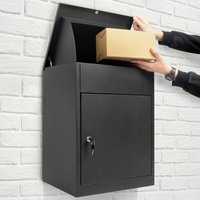 Paketbriefkasten mit Briefkasten, Abschließbare Paket Postkasten mit Rückholsperre, Standbriefkasten oder Wandbriefkasten, Box Paket geeignet für von TODECO