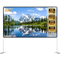 Todeco - Projektion Leinwand mit Stand 100 Zoll, 16: 9 Outdoor Indoor Projector Screen Schnelles Falten Tragbare Leinwand Beamer hd 4K, mit Todeco - Projektion Leinwand mit Stand 100 Zoll, 16: 9 Outdoor Indoor Projector Screen Schnelles Falten Tragbare Leinwand Beamer hd 4K, mit von TODECO