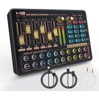 Todeco Audio Mixer, Bluetooth Stereo Audio Mixer mit DJ-Mixer-Effekten und Sprach-Wechsler und Geräuschunterdrückung, Stereo-DJ-Mixer für Aufnahmen, von TODECO