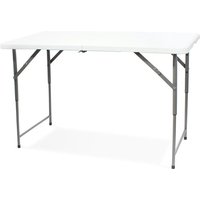 Campingtisch höhenverstellbar, Gartentisch rechteckig mit Tragegriff, Partytisch 120x60x74cm, Bierzelttisch breit für Camping bbq Party Buffet von TODECO