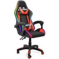 Todeco - Gaming Stuhl Massage mit Licht led Racing Stuhl Gaming Sessel Gamer Ergonomischer Bürostuhl verstellbare Rückenlehne höhenverstellbar Todeco - Gaming Stuhl Massage mit Licht led Racing Stuhl Gaming Sessel Gamer Ergonomischer Bürostuhl verstellbare Rückenlehne höhenverstellbar von TODECO