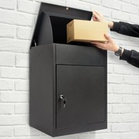 Todeco - Paketbriefkasten mit Briefkasten, Abschließbare Paket Postkasten mit Rückholsperre, Standbriefkasten oder Wandbriefkasten, Box Paket von TODECO