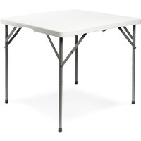 Todeco - Table Pliante de Jardin carrée, Traiteur Pliante Table 86x86x74cm, Table Pliante Transportable, Charge Maximale: 100 kg, Blanc - Blanc von TODECO