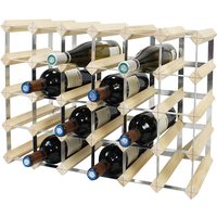 Todeco - Weinregal Flaschenregal Weinständer Weinhalter Weinregal Holz für 30, Natürliches Holz - Naturholz von TODECO