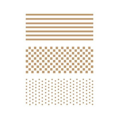 Schablonen-Deko-Hintergründe 001 Streifen, Punkte, Quadrate. Schablonengröße: 20 x 30 cm, Designgröße: 17 x 24,7 cm von TODO-STENCIL