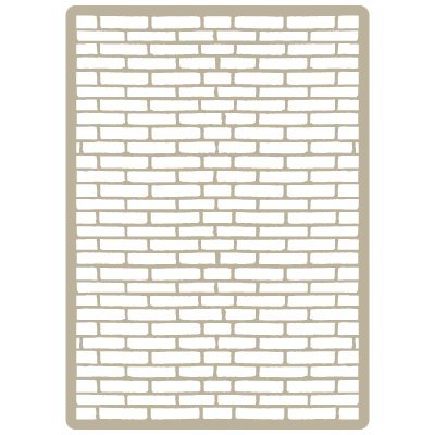 Stencil Deko Embossing 045 Ziegelwand. Stencil Grösse: 15 x 21 cm Design Grösse: 14 x 20 cm von TODO-STENCIL