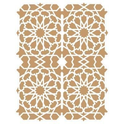 Stencil Deko Hintergründe 029 Arabisches Gitter. Stencil Grösse: 20x30 cm Design Grösse: 18,1x23,4 cm von TODO-STENCIL