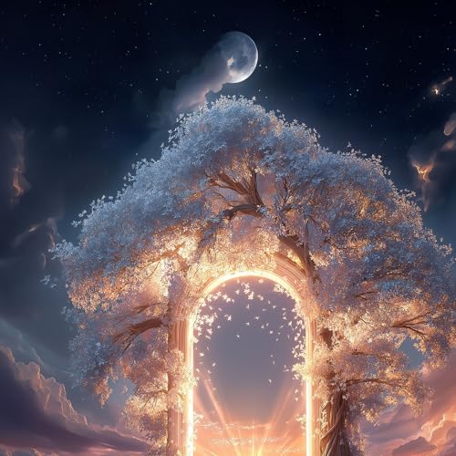 TODOAA Baum Des Lebens Wanddeko Wohnzimmer Natürliches abstraktes Baumwandbild Bild Poster & Kunstdrucke -Abstrakte Leinwand Gemälde Bilder Moderne Wand Poster (weiß)-50x70cm Ungerahmt von TODOAA