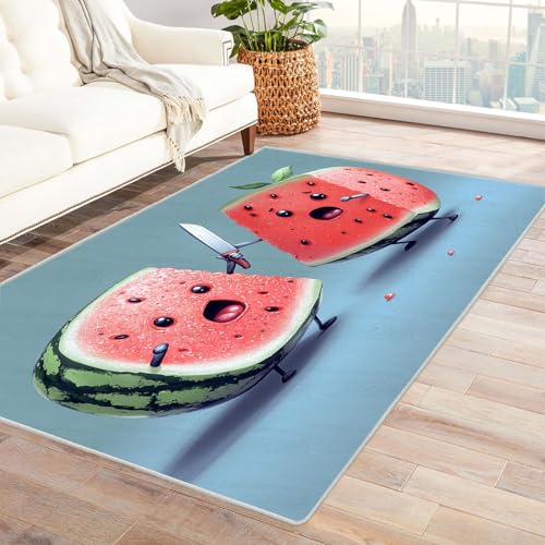 TODOAA Kinderzimmer Kurzflor Abstrakt Teppich Junge Mädchen Zimmer Karikatur Flauschig Schlafzimmer Weich Esszimmer Teppiche, modernes Küche Waschbarer Teppiche, rutschfest(rot)-240x300cm von TODOAA