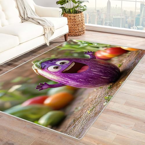 TODOAA Wohnzimmer Kurzflor Abstrakt Teppiche Lustiger Teppich mit Cartoon-Muster für Kinderzimmer,Schlafzimmer, Esszimmer rutschfest Weich Modern Boho In & Outdoor Teppich Groß(Rosa)-240x300cm von TODOAA