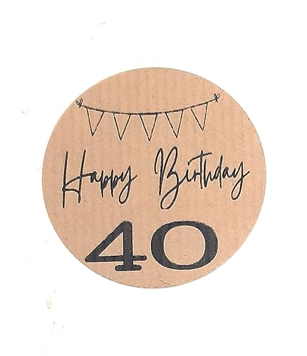 Kraft-Etiketten zum Geburtstag (40 JAHRE) von TODOKRAFT