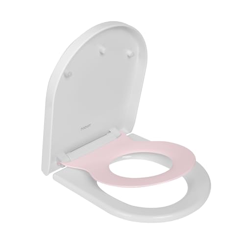 TODOT Familien-Toilettensitz, D-Form, Toilettensitz mit magnetischem Kindersitz, Sturzbremse und verstellbarem Scharnier, Toilettensitz für Erwachsene und Kinder, schnelle Demontage – Rosa TODOT Familien-Toilettensitz, D-Form, Toilettensitz mit magnetischem Kindersitz, Sturzbremse und verstellbarem Scharnier, Toilettensitz für Erwachsene und Kinder, schnelle Demontage – Rosa von TODOT