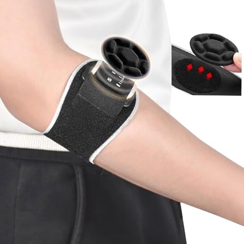 TOEECY 2 Stück Ellenbogenbandage Entlastung Stabilisierung des Ellenbogengelenks Tennisarm Bandagen Herren und Damen für Kraftsport im Gym(Schwarz) von TOEECY