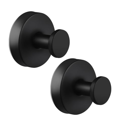 TOEECY 2 Stück Saugnapf Haken Edelstahl Wandhaken Badezimmerhaken Handtuchhaken Haken ohne Bohren Küchenhaken Wasserdicht für Badezimmer Küche Toilette von TOEECY