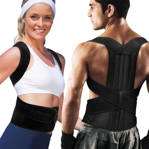 TOEECY Haltungskorrektur Rückenstütze Geradehalter Schulter Rücken Bandage 2xl Größe Verstellbar Atmungsaktiv Orthopädisch von TOEECY
