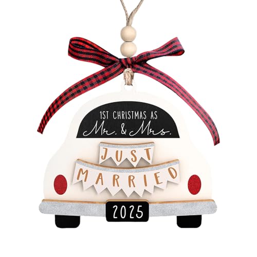 TOEECY Hochzeitsgeschenke für Brautpaar Herr und Frau Geschenke Hochzeitsgeschenke für Paare 2025 Weihnachtsbaumschmuck zum Aufhängen für Zuhause Urlaub Party von TOEECY