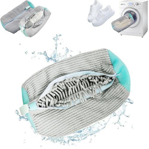 TOEECY Schuhwaschbeutel Waschmaschine hohes Volumen Waschbeutel Schuhe Wiederverwendbarer mit 360° Reinigungsflusen für Turnschuhe Tennisschuhe von TOEECY