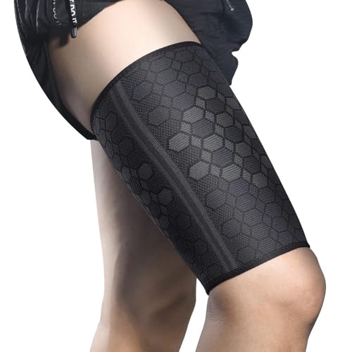 TOFBS Kompressionsbandage Für Oberschenkel Elastische Und Atmungsaktive Oberschenkelstütze Sport Und Alltag Schwarz Thigh Support Für Männer Und Frauen(S) von TOFBS