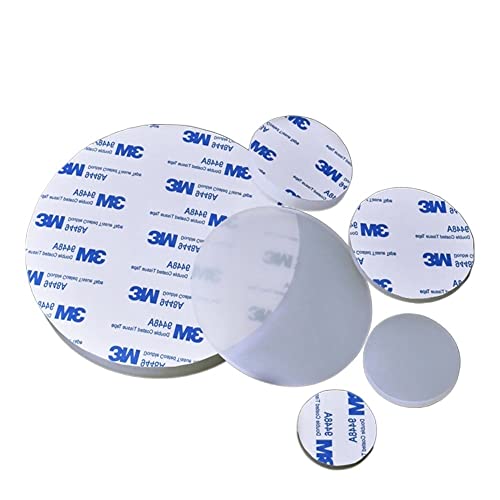 TOFIMA 10 Stück Feste runde Silikongummiplatten Pads 0,5/1 mm dick weiß 3M Selbstklebende Dichtungen Anti-Rutsch-Dämpfer Durchmesser 2 mm-100 mm (Color : 10Pcs, Size : 15mm x 0.5mm) von TOFIMA