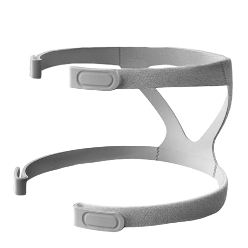 TOFOCO Universal-Ersatz-Kopfband Vollmaske Ersatzteil, 4-Punkt verstellbares CPAP-Kopfband, CPAP-Zubehör für CPAP-Beatmungsgerät, grau (ohne Maske) (1) von TOFOCO