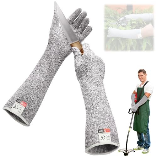 Schnittschutzhandschuhe, Schnittsichere Handschuhe mit langen Ärmeln Leistungsfähiger Level 5 Schutz Gartenhandschuhe Arbeitshandschuhe Damen Gartenhandschuhe Herren lebensmittelecht Schutzhandschuhe von TOGETDREAM