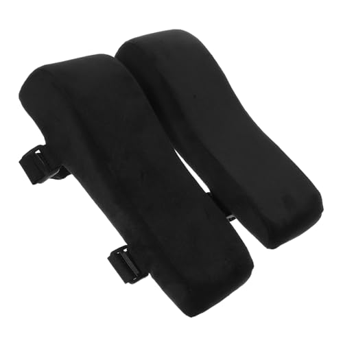 TOGEVAL 1 Paar Bürostuhl Armlehnenpolster Komfortable Armauflagen für Gaming und Bürostühle Ergonomisches Design Klassischem Schwarz für Langes Arbeiten oder Gaming von TOGEVAL