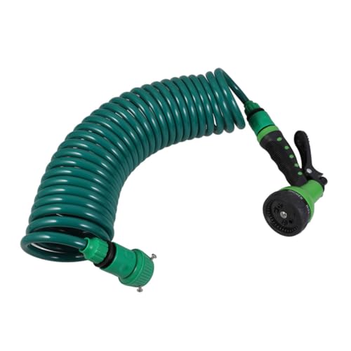TOGEVAL 1 Satz Flexibler Gartenschlauch Set Rückziehbarer Spiralschlauch für Auto und Gartenreinigung Multi Use Wasserhahn Adapter für Platzsparende Lagerung und Einfache Handhabung von TOGEVAL