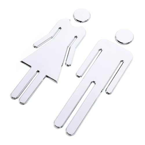 TOGEVAL 1 Satz Hotelschild Badezimmerschild Blindenschrift Aufkleber Toiletten-unterscheidungszeichen Badezimmer-wc-schild Zeichen Für Badezimmer Toilettenschild Dekoration Silber Abs TOGEVAL 1 Satz Hotelschild Badezimmerschild Blindenschrift Aufkleber Toiletten-unterscheidungszeichen Badezimmer-wc-schild Zeichen Für Badezimmer Toilettenschild Dekoration Silber Abs von TOGEVAL