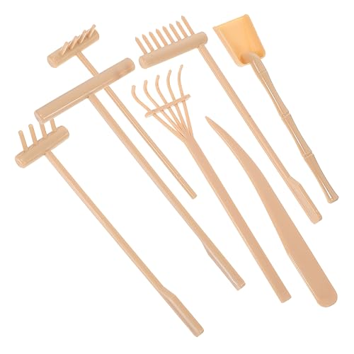 TOGEVAL 1 Satz Sandrechen-Set Mini-Zen-Gartenrechenwerkzeug Zen-Gartengeräte Mini Sandgartenzubehör Zen-Gartenzubehör Zen Rechen Sand-Zen-Garten Sandkasten Sandfloh Plastik von TOGEVAL