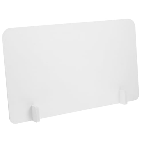 TOGEVAL 1 Satz Tischplatte Sichtschutz für Klassenzimmer Schreibtischteiler fürs Büro Bürotrennwände Privatsphäre am Schreibtisch Sichtschutz für Schülerschreibtische Büroteiler PVC Weiß von TOGEVAL