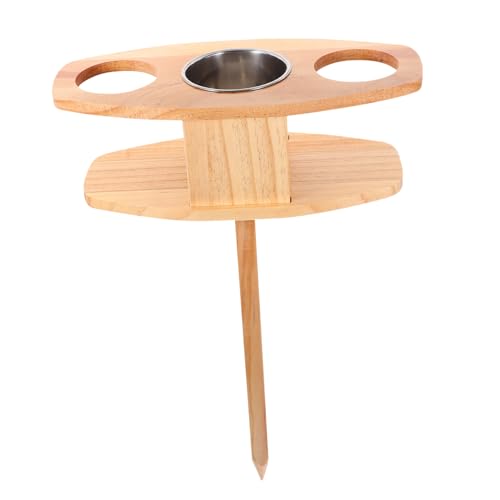 TOGEVAL 1 Stück Faltbarer Weintisch Praktischer Outdoor Picknicktisch für Reisen Stabiler Serviertisch mit für Weingläser und Snacks für Strand und Camping Holzoptik TOGEVAL 1 Stück Faltbarer Weintisch Praktischer Outdoor Picknicktisch für Reisen Stabiler Serviertisch mit für Weingläser und Snacks für Strand und Camping Holzoptik von TOGEVAL