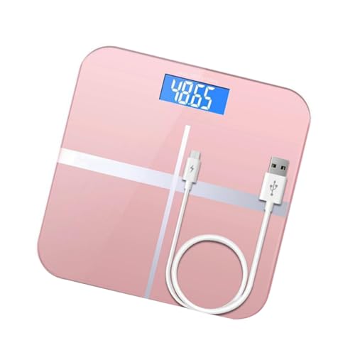TOGEVAL 1 Stück Wiederaufladbare Personenwaage Roségold Elektronische Digitale für Zuhause USB Ladefunktion Praktisch und für Erwachsene und von TOGEVAL