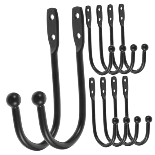 TOGEVAL 10 Stk Teiliges Metall Wandhaken mit Schrauben Starke Tragfähigkeit Einfache Montage Vielseitig für Gardinen Kleidung Mäntel Robustes Dekorations Hängesystem TOGEVAL 10 Stk Teiliges Metall Wandhaken mit Schrauben Starke Tragfähigkeit Einfache Montage Vielseitig für Gardinen Kleidung Mäntel Robustes Dekorations Hängesystem von TOGEVAL