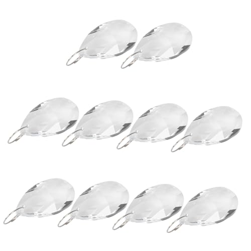 TOGEVAL 10 Stück Kristallanhänger Netzstruktur Transparent Kristall Lampenschmuck für Kronleuchter Türvorhang Deko mit Stahlring zum Aufhängen Wohnzimmer Beleuchtung TOGEVAL 10 Stück Kristallanhänger Netzstruktur Transparent Kristall Lampenschmuck für Kronleuchter Türvorhang Deko mit Stahlring zum Aufhängen Wohnzimmer Beleuchtung von TOGEVAL
