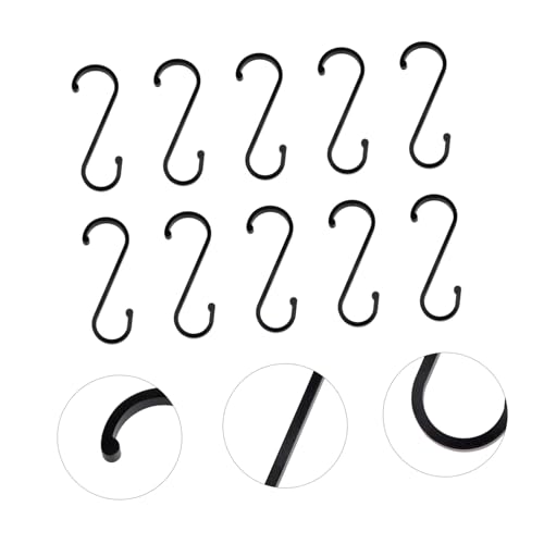 TOGEVAL 10 Stück S Haken aus Langlebiger Legierung Rutschfest Einsetzbar für Küche Bad Garderobe Stabiles Design für Sicheres Aufhängen von Utensilien und Kleidung Schwarz TOGEVAL 10 Stück S Haken aus Langlebiger Legierung Rutschfest Einsetzbar für Küche Bad Garderobe Stabiles Design für Sicheres Aufhängen von Utensilien und Kleidung Schwarz von TOGEVAL