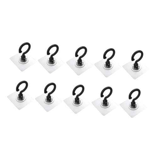 TOGEVAL 10 Stück Starke Selbstklebende Deckenhaken Wasserfest Mehrzweck Haushaltshaken für Bad Küche Wand Tür ohne Bohren Einfache Montage Schwarz TOGEVAL 10 Stück Starke Selbstklebende Deckenhaken Wasserfest Mehrzweck Haushaltshaken für Bad Küche Wand Tür ohne Bohren Einfache Montage Schwarz von TOGEVAL