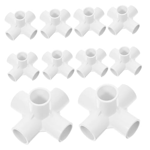 TOGEVAL 10 Stück Teiliges PVC Fittings Robustes Korrosionsbeständiges PVC Möbelverbinder für Gewächshausrahmen Zelt und Wasserleitungsanschlüsse Hitzebeständig TOGEVAL 10 Stück Teiliges PVC Fittings Robustes Korrosionsbeständiges PVC Möbelverbinder für Gewächshausrahmen Zelt und Wasserleitungsanschlüsse Hitzebeständig von TOGEVAL
