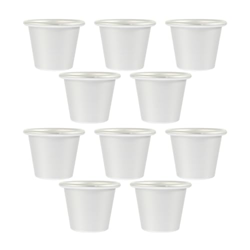 TOGEVAL 10 Stück Teiliges Runde Pudding Backformen aus Metall Antihaftbeschichtet Kratzfest und Schnell Erhitzend für Kleine Kuchen Gebäck Mousse und Gelees Gleichmäßige Wärmeleitung für von TOGEVAL