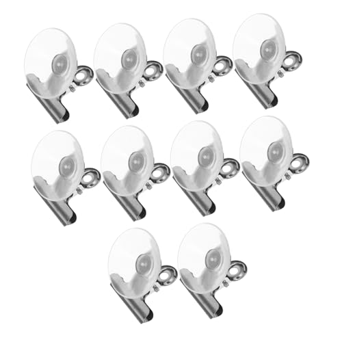 TOGEVAL 10 Stück Teiliges Saugnapf klammern mit Starkem Halt Wiederverwendbare Metallclips für Glas Fenster Fliesen Vielseitig Einsetzbar in Küche Bad und Kühlschrank Einfache Montage TOGEVAL 10 Stück Teiliges Saugnapf klammern mit Starkem Halt Wiederverwendbare Metallclips für Glas Fenster Fliesen Vielseitig Einsetzbar in Küche Bad und Kühlschrank Einfache Montage von TOGEVAL