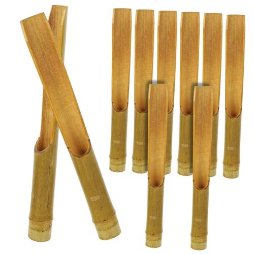 TOGEVAL 10 Stück Teiliges Windspiel Rohrset DIY Hohle Bambusrohre für Garten Deko für Windspiele und Kreative Bastelprojekte von TOGEVAL