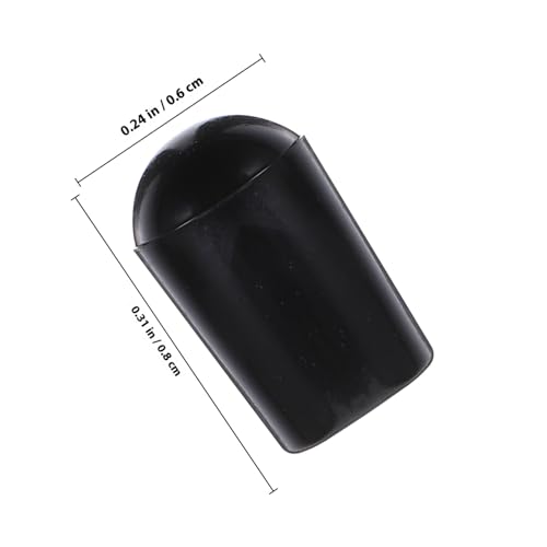 TOGEVAL 100 Stück Endkappen für Kleiderbügel Haken Schutzkappen Rund Schwarz Schutzüberzüge für Drahtspitzen Vielseitig Einsetzbar Einfach zu Montieren Platzsparend von TOGEVAL