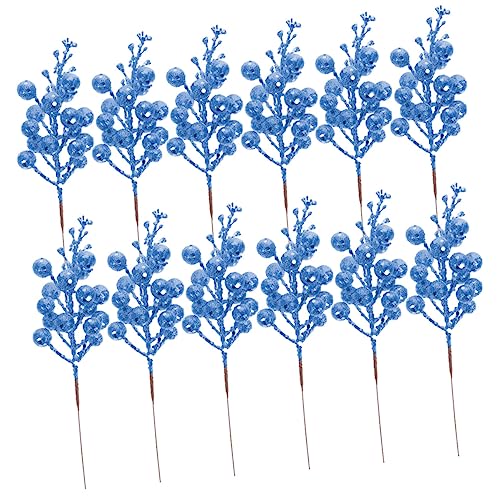 TOGEVAL 12 Stück Künstliche Glitzerbeeren Zweige Weihnachtszweige für Weihnachtsdeko DIY Kranz Vase Party Festliche Winterdekoration TOGEVAL 12 Stück Künstliche Glitzerbeeren Zweige Weihnachtszweige für Weihnachtsdeko DIY Kranz Vase Party Festliche Winterdekoration von TOGEVAL