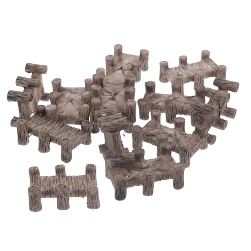 TOGEVAL 12 Stück Teiliges Miniatur brückendekor aus Langlebigem Harz Retro Stil DIY Mikro landschaftsmodell Geeignet für Garten Bonsai und Feengarten Innen Außenbereich von TOGEVAL