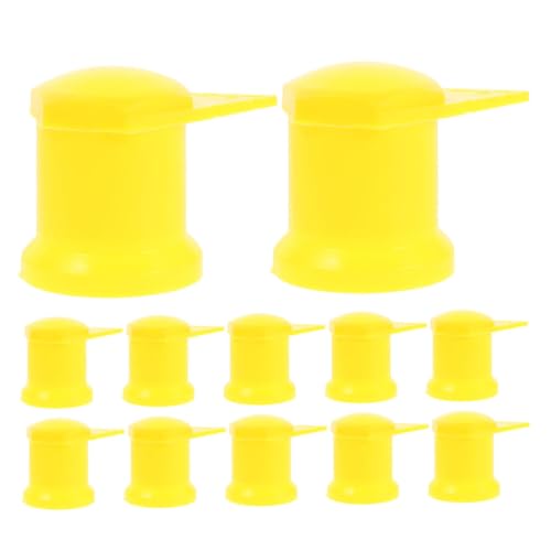 TOGEVAL 12 Stück Teiliges Radmutternindikatoren Gelb Sichtbare Warnkappen für Auto Lkw-radnüsse Präzise Überwachung Lockerer Radmuttern Langlebige Felgenschutzkappen Kompatibel von TOGEVAL