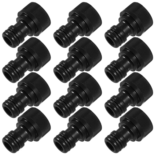 TOGEVAL 12 Stück Wasserhahn Adapter Robuste Kunststoff Schlauchverbinder für Hochdruckanwendungen Vielseitige Lösung für Garten und Waschmaschine Ergonomisches Design für Einfache von TOGEVAL